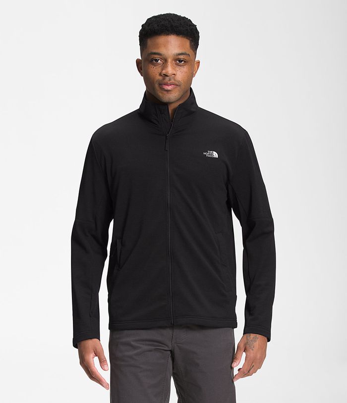 The North Face Softshell Jacket Wayroute Full Zip Black - Mens - Thailand VLZEW-5214